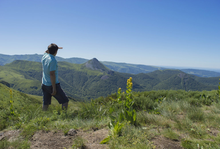 Rutas a pie En el volcán Cantal