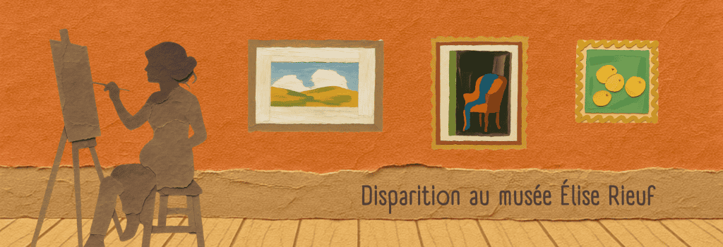 Peintre en train de créer une œuvre dans un musée avec des tableaux colorés.