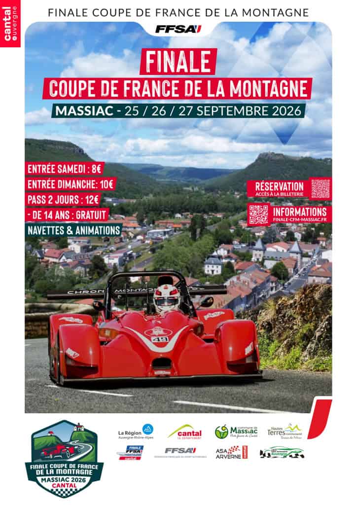 Course de côte à Massiac lors de la finale de la Coupe de France de la montagne 2026.